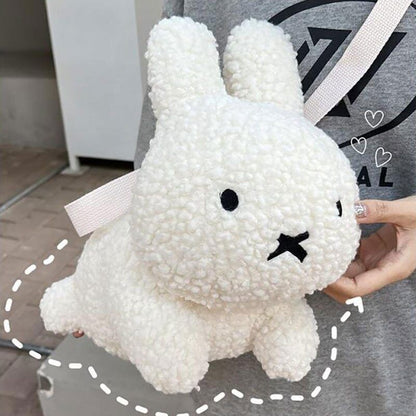 Miffy Doll Fashion Shoulder Bag Female Kawaii Plush Miffy Rabbit Cartoon Bag US