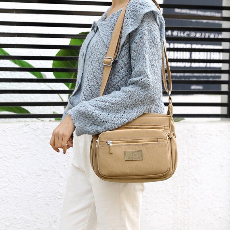 Oxford Cloth Messenger Bag Canvas Leisure Bag Large Shoulder Bag Polyester 1 PC