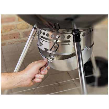 Metal 22-1/2-Inch One-Touch Cleaning System Kit For Weber Grill Parts 7444