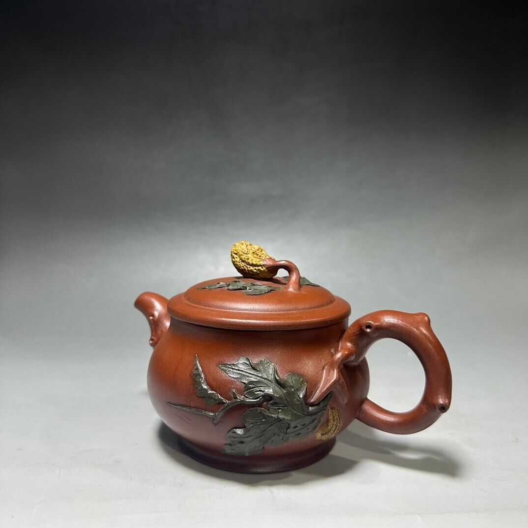 Chinese Yixing Zisha Clay Handmade Exquisite Teapot （佛手 底款：汪寅仙）