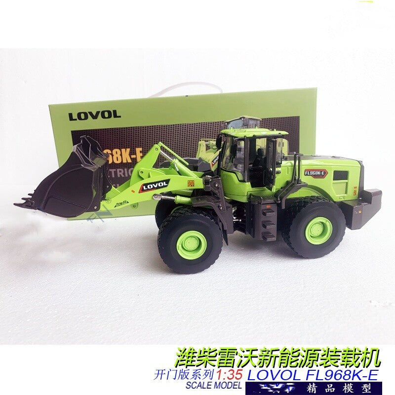 1:35 27CM LOVOL FL968K-E Electric Wheel Loader Construct Machine Diecast Model