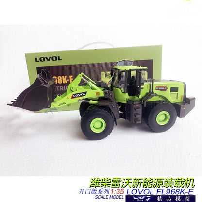 1:35 27CM LOVOL FL968K-E Electric Wheel Loader Construct Machine Diecast Model