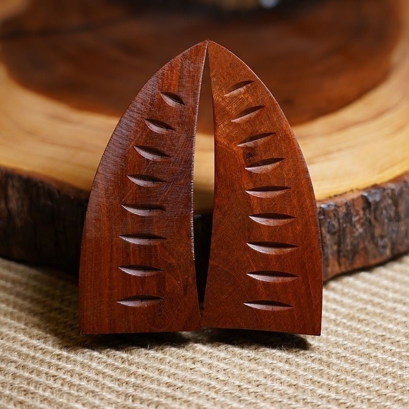 Lightning Jujube Wood Divination Horns Random Color Bagua Carved Sacred Gua Tool