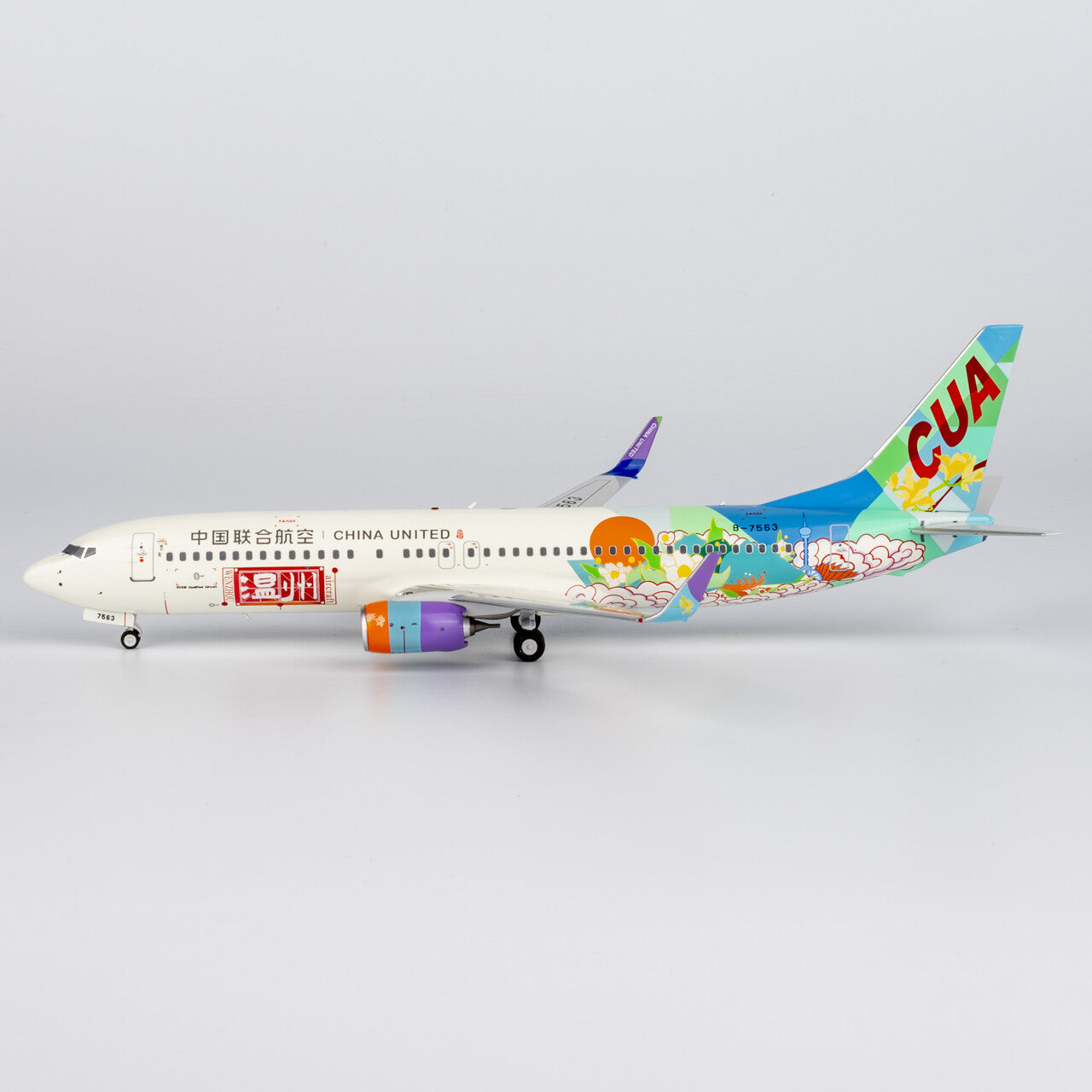 1:200 NGmodels China United Airlines B737-800 Passenger Airplane Diecast Model