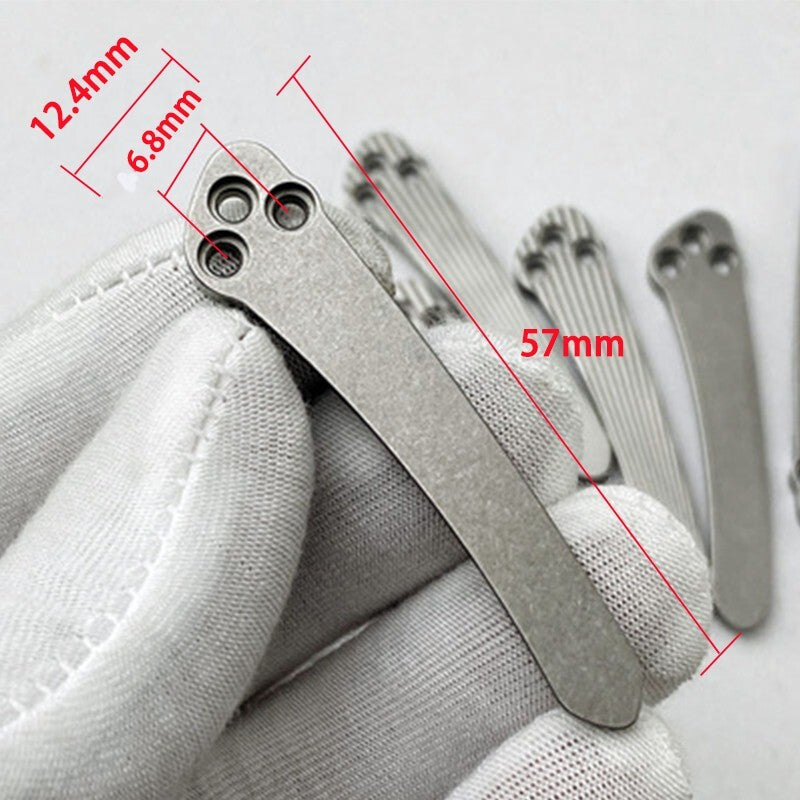 New CustomHand Made TC4 Deep Carry Pocket Clip for Spyderco knives