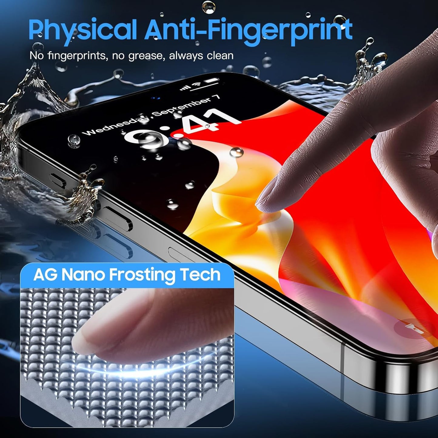 for Iphone 14 Pro Max Matte Screen Protector, Anti-Fingerprint [Easy to Install]