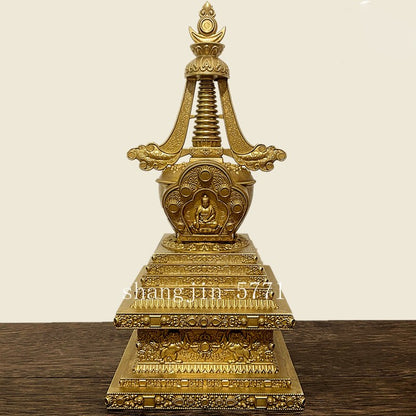 23.5cm Tibetan Buddha Pagoda Buddha Utensils Bodhi Pagoda Buddha Hall Ornaments