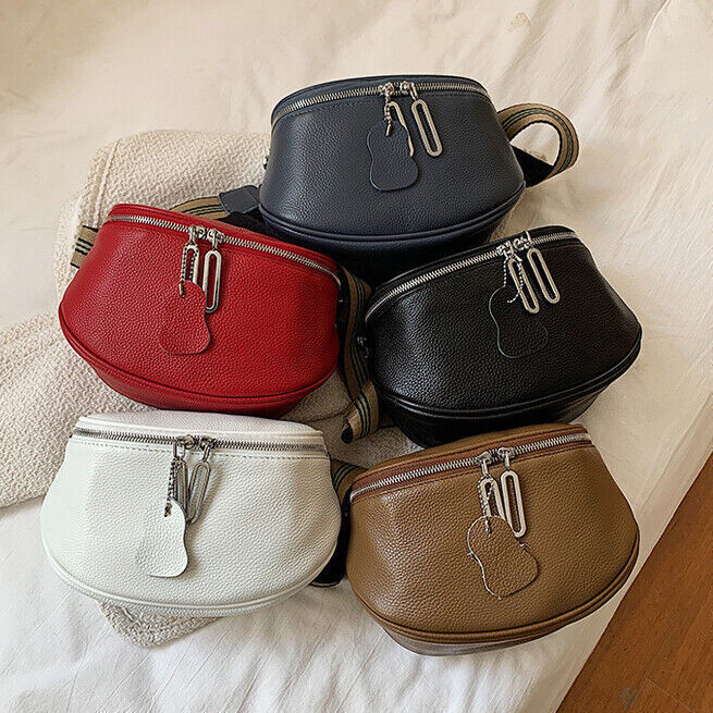Women's Real Leather Bags, Crossbody Bag Sling Backpack Waist Pack Soft Leather