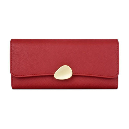Leather Purse Wallet Green Thin Clutch Phone Bag Luxury Credit Card Holder 9.4CM