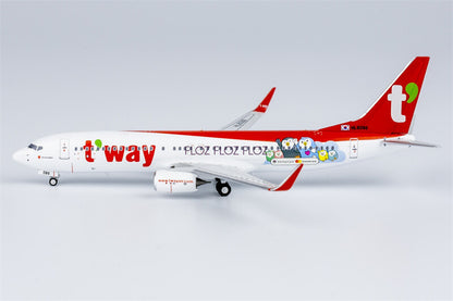 NG Models t'way Air for Boeing B737-800 HL8086 1:400 Aircraft Pre-built Model