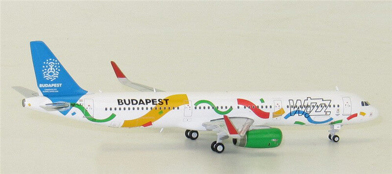 JC Wings Wizz Air Hungary BUDAPEST 2024 AirBus A321/w HA-LXJ 1:400 plane model