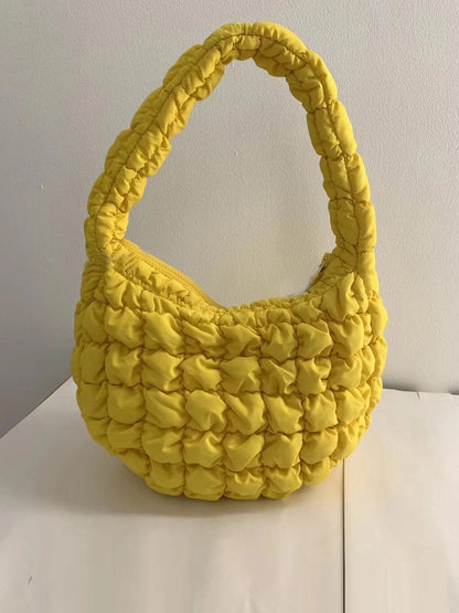 Nylon Handbag Hobos Shoulder Bags Padded Small Tote Bag Colorful Shopper Purses