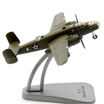 1/144 Scale B-25 Bomber Mitchell Alloy Aircraft Model Plane Souvenir Display