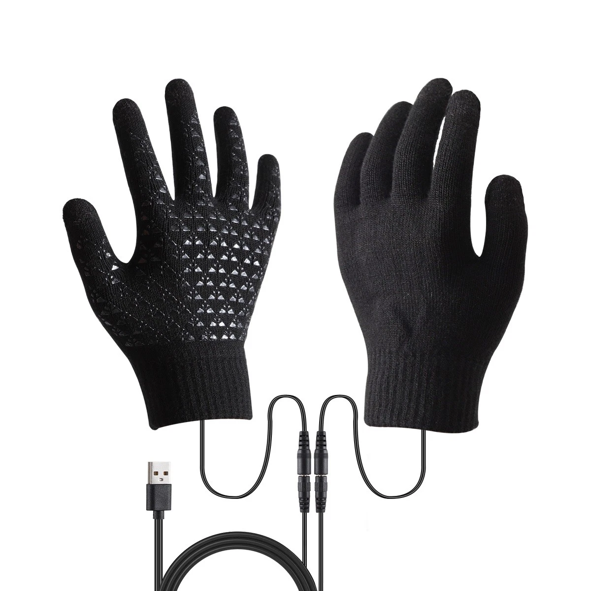 Heated Gloves Electric Rechargeable Battery Hand Warm Windproof Thermal Winter