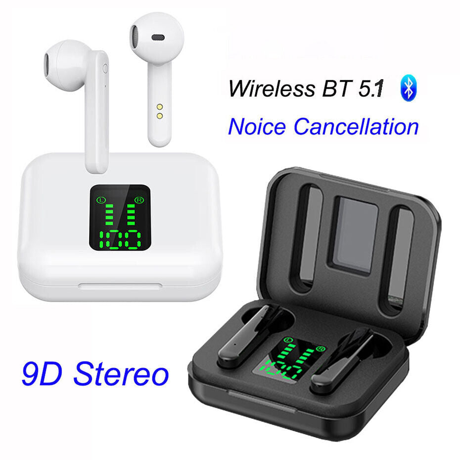 Bluetooth Earbuds Wireless earphones Noise Cancelling for Samsung Android iPhone