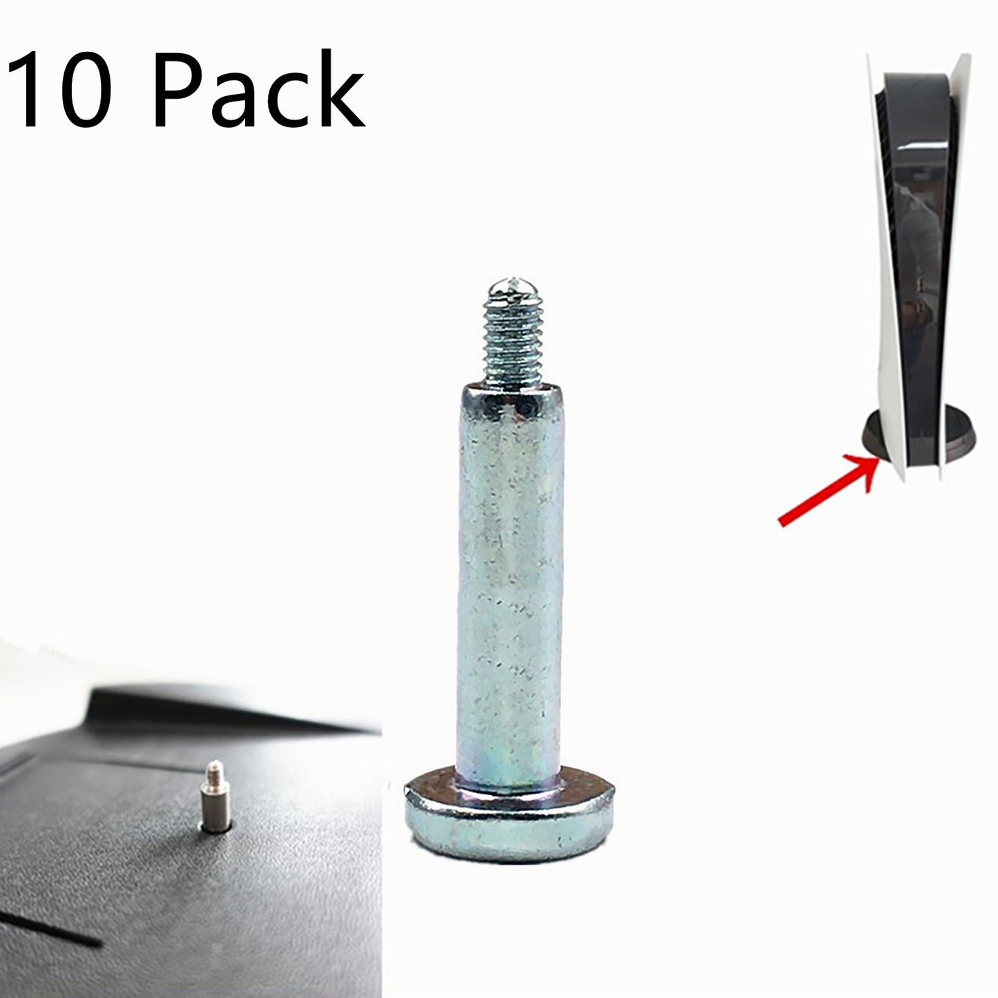 10Pack Vertical Stand Base Bottom Screws Replacement Parts For PS5 Game Machine