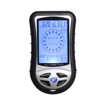 8 in1 Outdoor Hiking Hunting LED Digital Compass Altimeter Barometer Thermometer