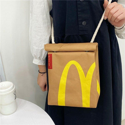 Fashion Student Schoolbag Backpack Canvas Messenger Bag Girl Unisex Shoulder Bag