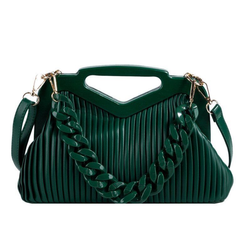 Acrylic Handbag Chain Shoulder Bag Synthetic Leather Crossbody Clutch 30*19*11CM