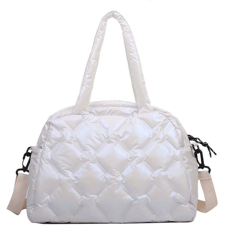 Large Shoulder Bags Waterproof Nylon Purses Cotton Feather Down Bag 36*13*27 CM