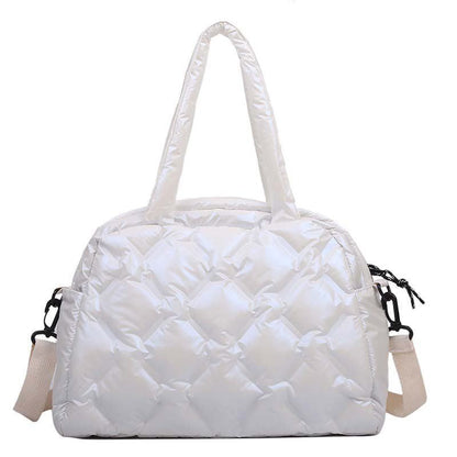 Large Shoulder Bags Waterproof Nylon Purses Cotton Feather Down Bag 36*13*27 CM