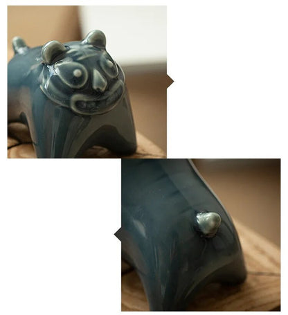 Ceramics Animal Statue Tea Table Decoration Chinese Cute Little Tea Pet