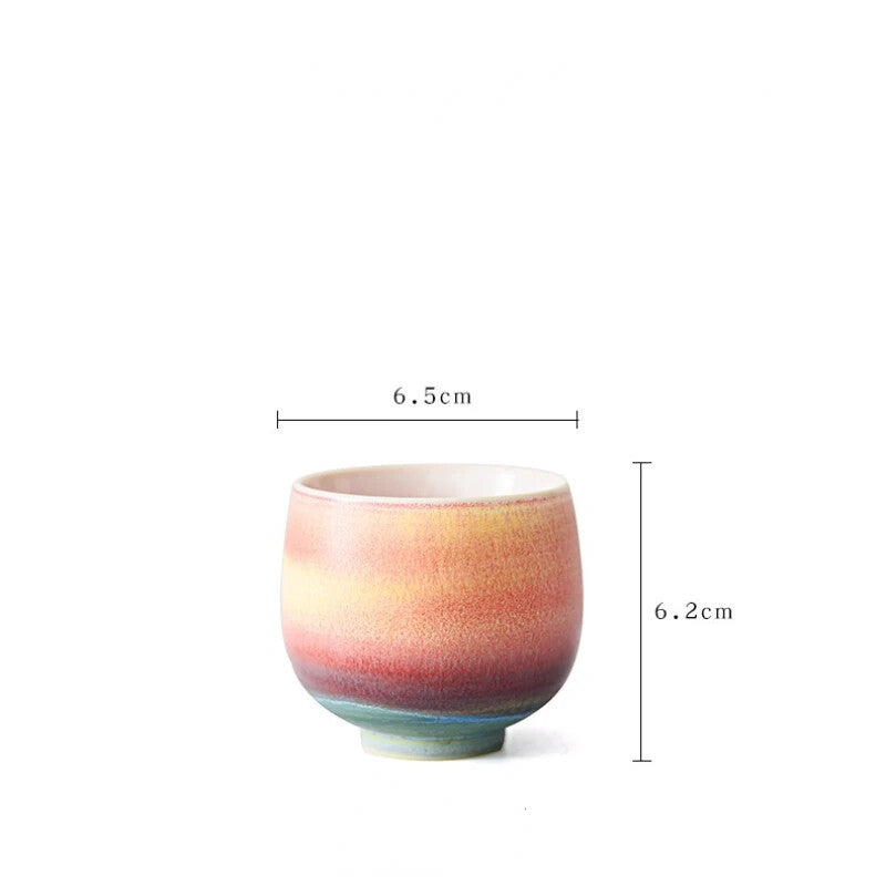 Ceramic Tasting Tea Cup Large Cup Kiln Change Master Cup Retro Ink Wind Drinking