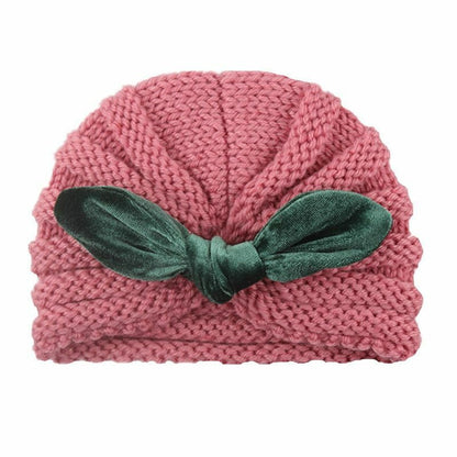 Baby Hat Knitted Winter Girls Bonnet Beanie Turban Newborn Cap Boys Accessories