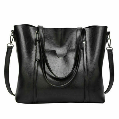 Women Large Retro Handbag Leather Shoulder Bag Purse Messenger Tote Satchel Hobo