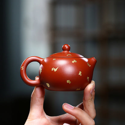 Real Yixing Zisha Tea Pot Dahongpao Clay Marked Xishi Pot 130ml Small Kungfu Pot