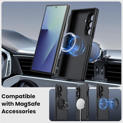 Frosted Shield Samsung Galaxy Z Fold 7 Magnetic Case, with S Pen Holder & Pen &
