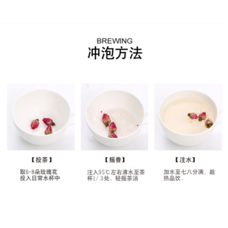 Organic Red Rosebud Rose Buds Flower Floral Premium Chinese Loose Herbal Tea