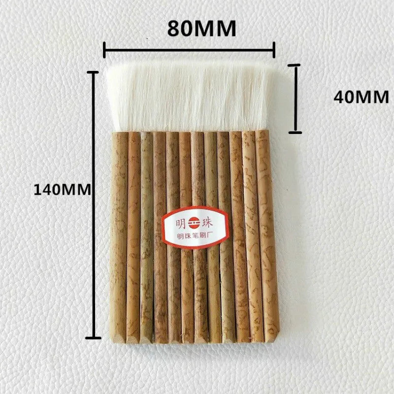Soft Fleece Line Brush Painting Installation Brush Scrub Brush Bamboo Paint Brush -