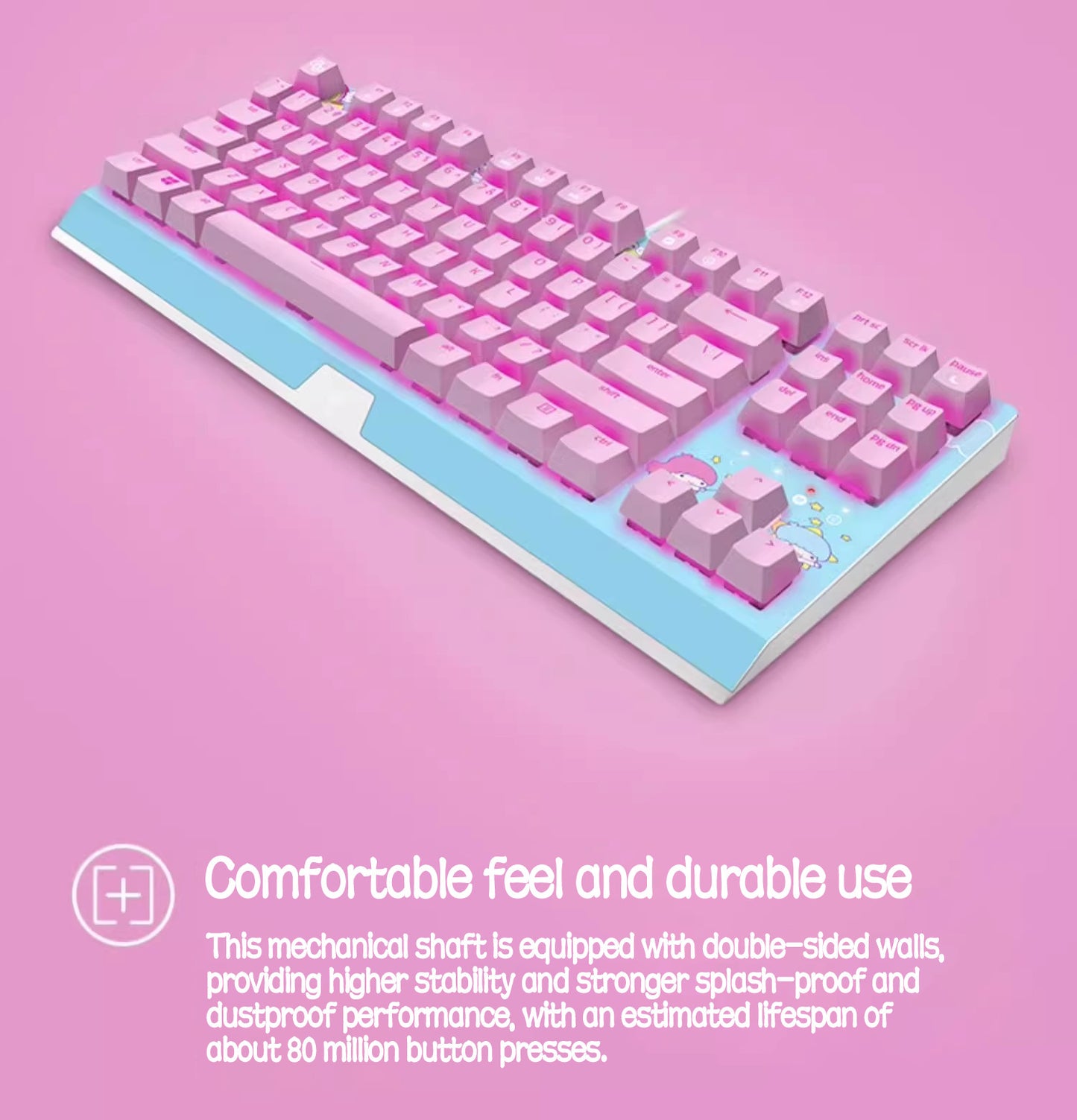 Razer x Sanrio Hello Kitty Blackwidow TKL Mechanical Keyboard - Pink 87 Keys