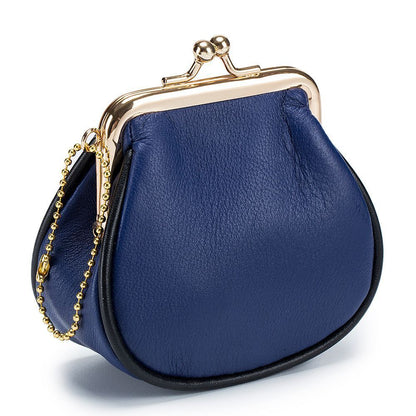 Genuine Leather Wallets Purses Mini Hasp Fashion Soft Small Cowhide 4*13*8.5 CM