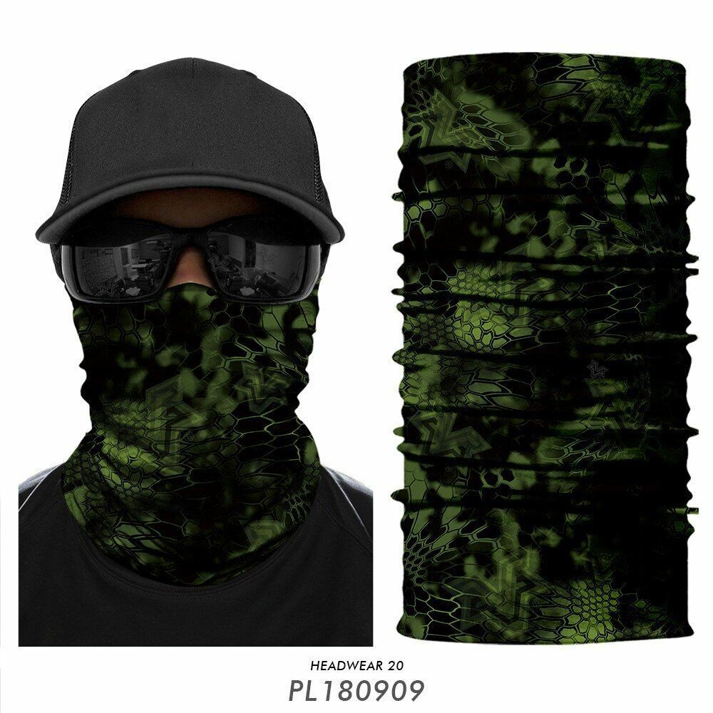Mask Bandana Hunting Facemask Headband Camo Neck Gaiter Buff Scarf Tube Outdoors