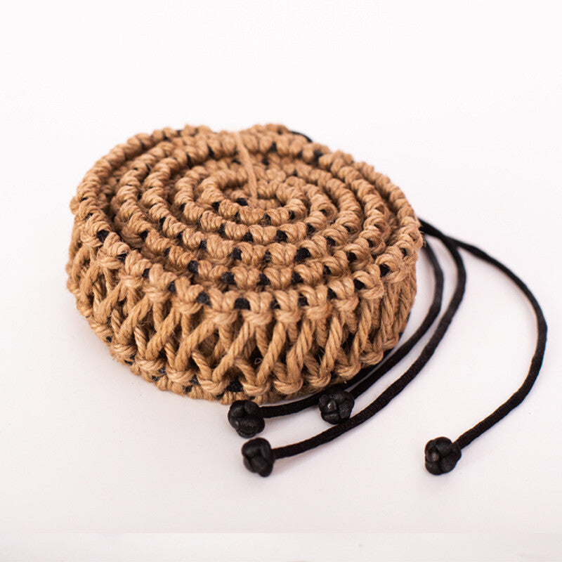 1PCS Handpan Rattan Woven Protective Cover Woven Hemp Rope Hand Dish Handicrafts