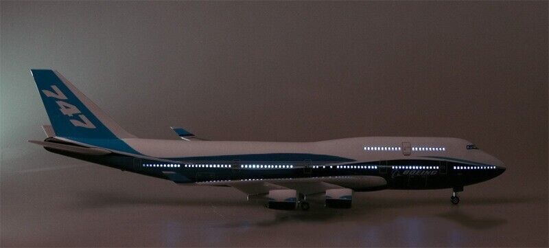 1:150 47CM BOEING 747-400 Airplane Led Sound-Controlled Light Resin Plane Model