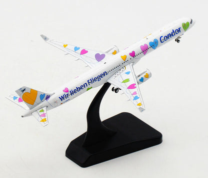 1:400 JC WINGS Condor Wir Lieben Fliegen B757-300 Passenger Plane Diecast Model