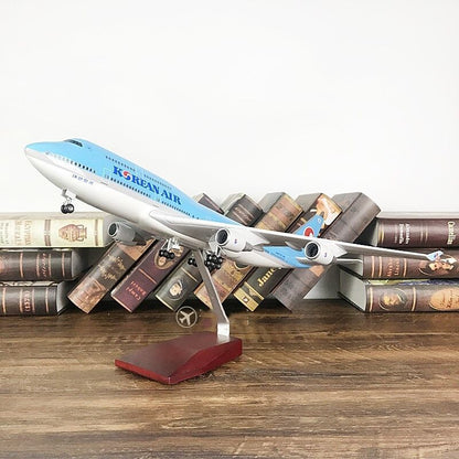 47CM 1:150 KOREAN AIR BOEING 747-400 Airplane Landing Gears Resin Plane Model
