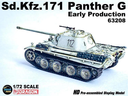 1/72 Dragon Sd.kfz.171 Panther An Early Version Panther G Type Tank 63208 Model
