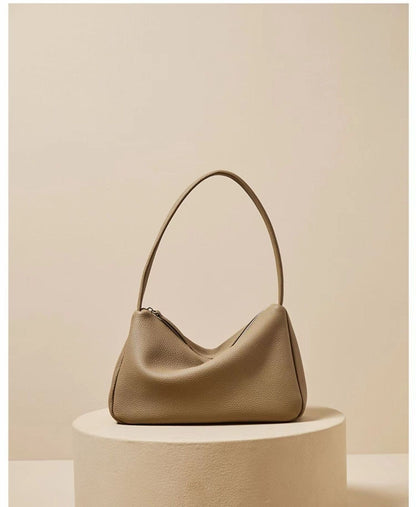 First Layer Cowhide French Single Shoulder Underarm Bags Soft Hobo Bag Leather