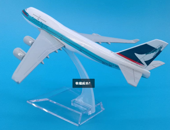 16cm CATHAY PACIFIC BOEING 747-400 Passenger Airplane Diecast Aircraft Model