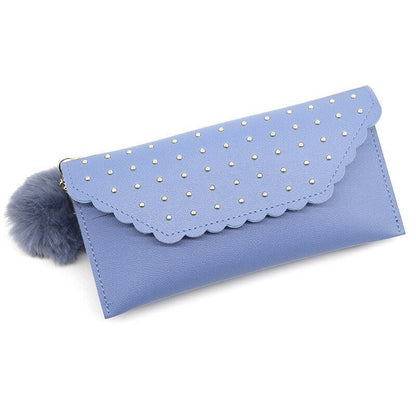 Wallet Retro Rivet Hasp Long Wallet Card Purse Synthetic Leather Phone Bag Purse