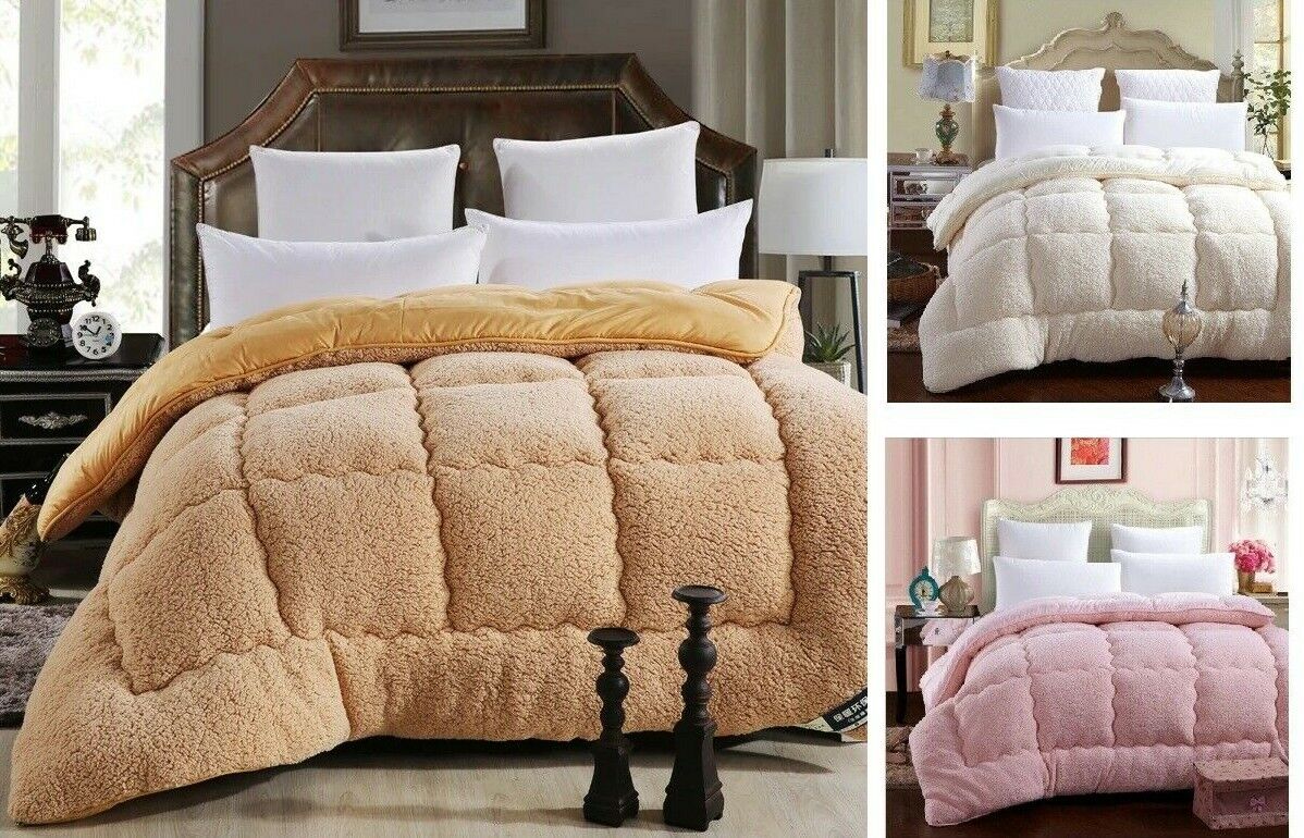 Warm Velvet Blanket Wool Quilt Cashmere Thick King Queen Double Comforter Duvets