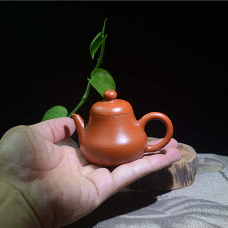 Sold At A Big Loss 90ml Tea Pot Chaozhou Zisha Zhu Clay Pot Marked Pear Shaped