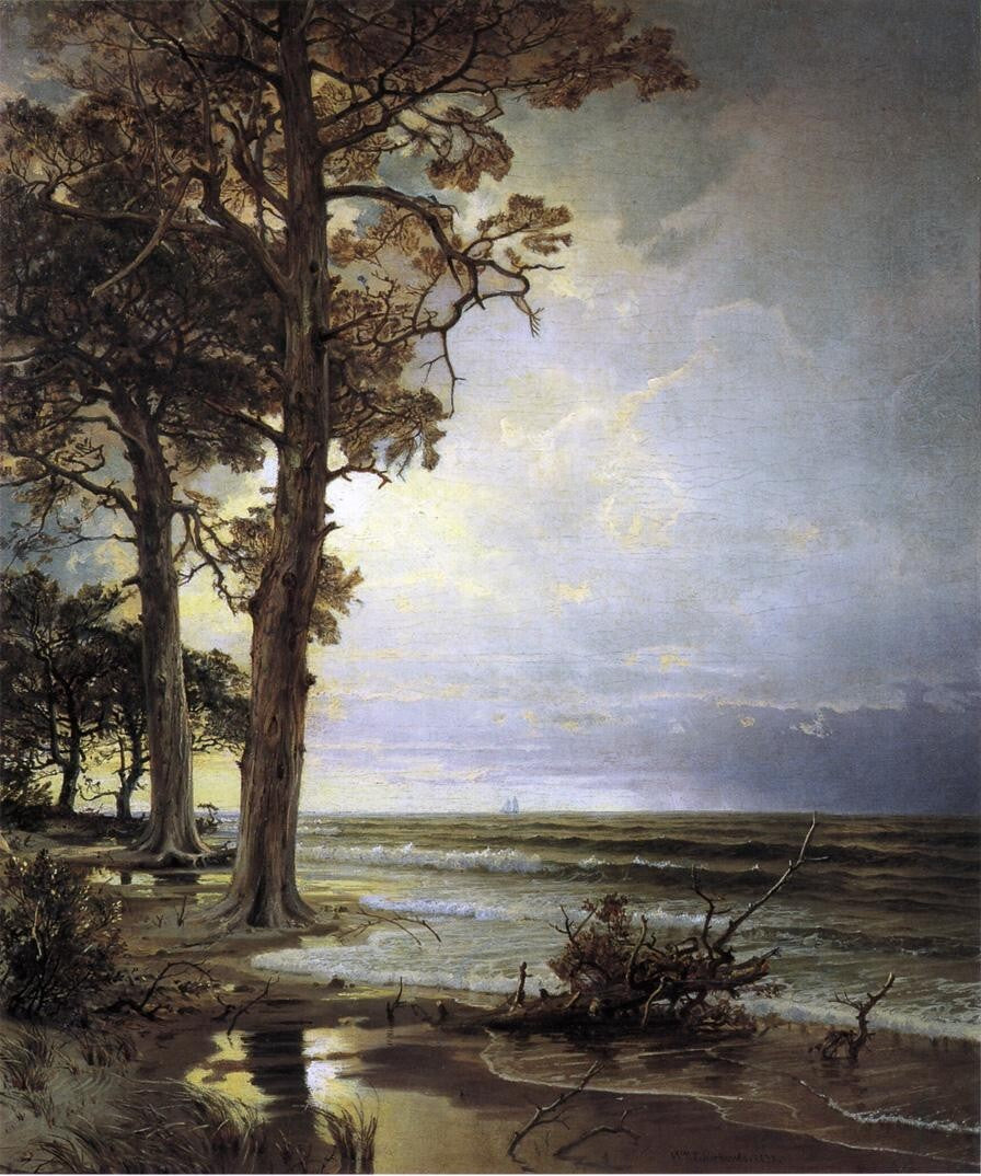 Dream-art Oil painting Near-Atlantic-City-New-Jersey-William-Trost-Richards-oil-