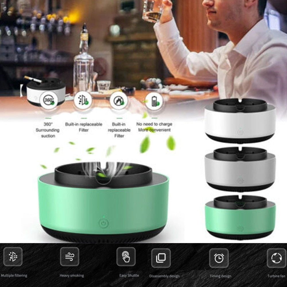 Portable Car Ashtray with Air Purifier – Smokers’ Gadget