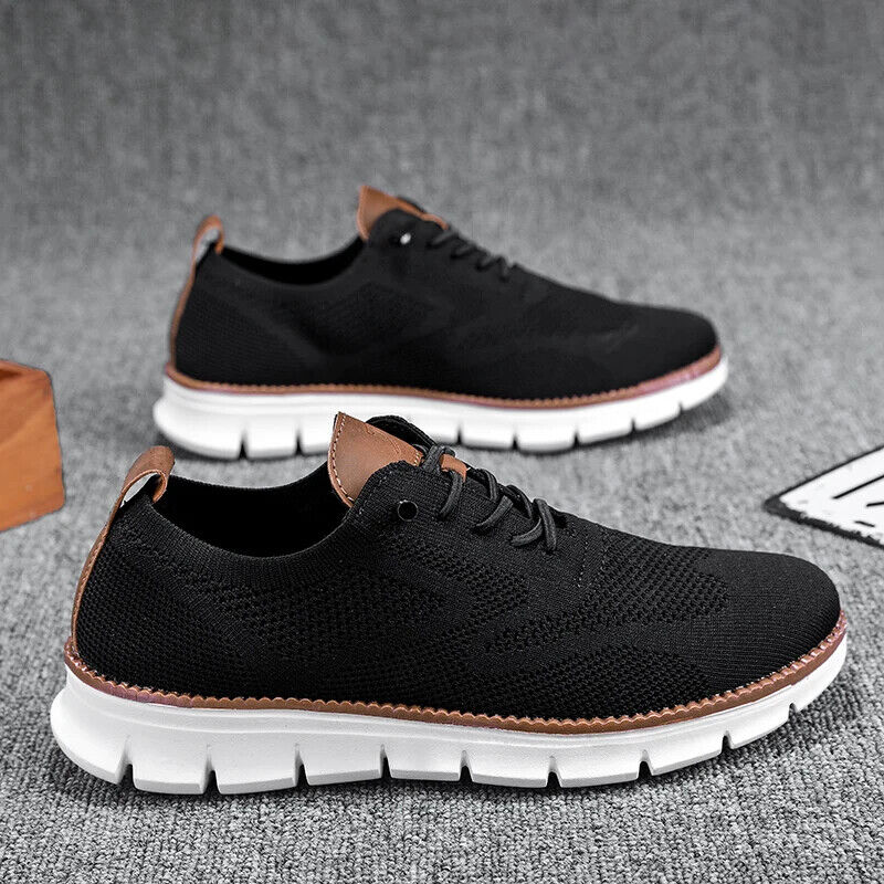 Men Casual Mesh Shoes Loafers Summer Breathable Light Weight Big Foot
