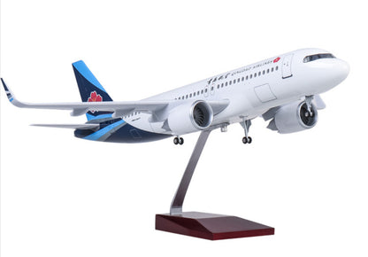 47CM 1:80 QIANGDAO AIRLINES AIRBUS A320neo Airplane Landing Gear Resin Model